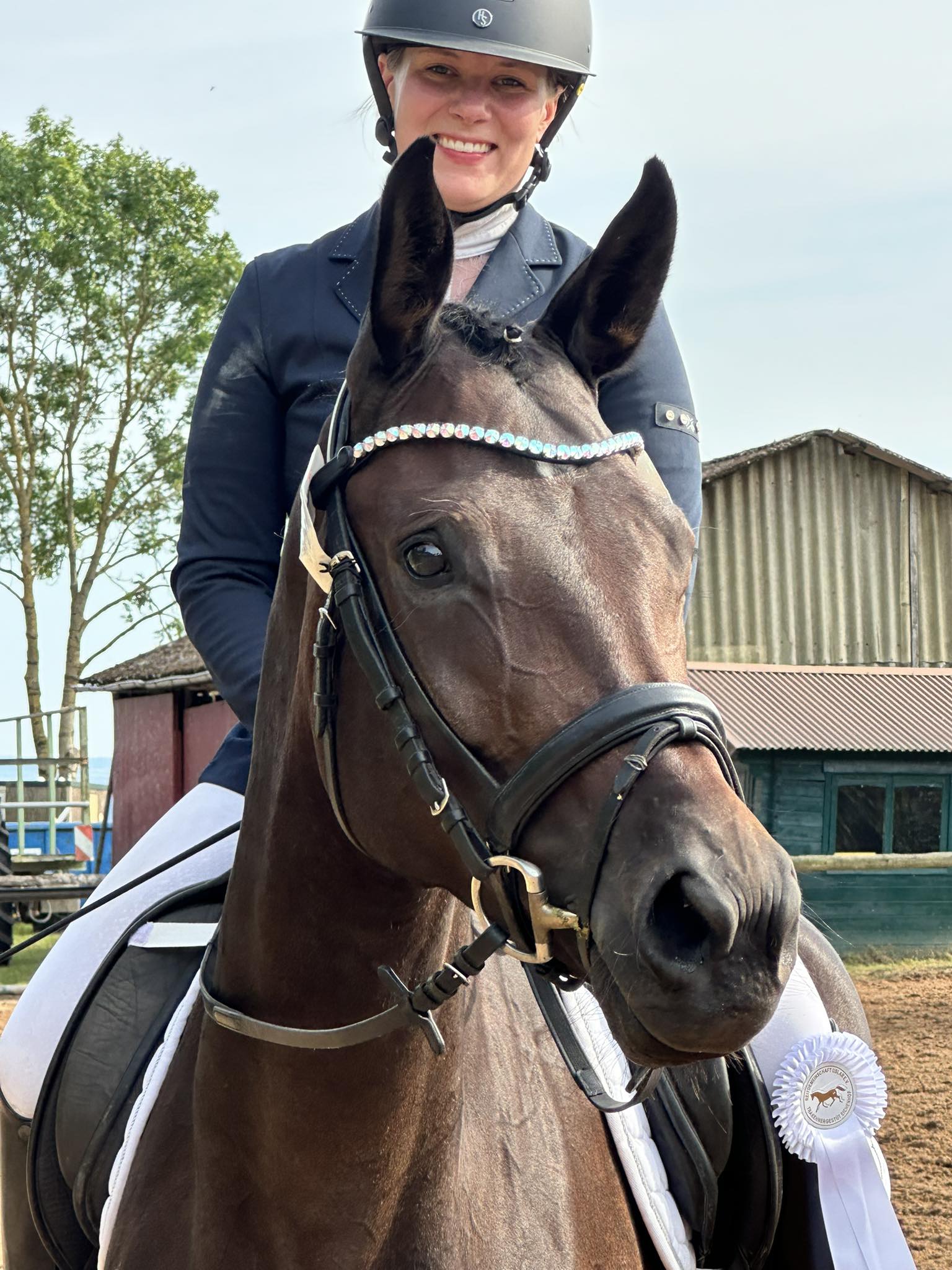 Valentiana v. His Moment x High Motion (4jährig) - 3. Platz Reitpferdeprüfung in Uslar - 09/2025 - 
Foto: Sabine Beyer