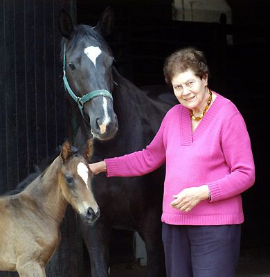 Jutta Langels with Thirica and her colt by Ibisco xx