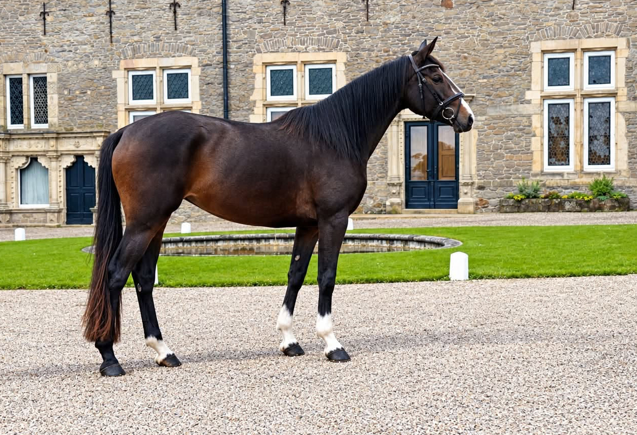 Trakehner Stute  Giavedia (dreij�hrig) - Trakehner Gest�t H�melschenburg - Foto Beate Langels
