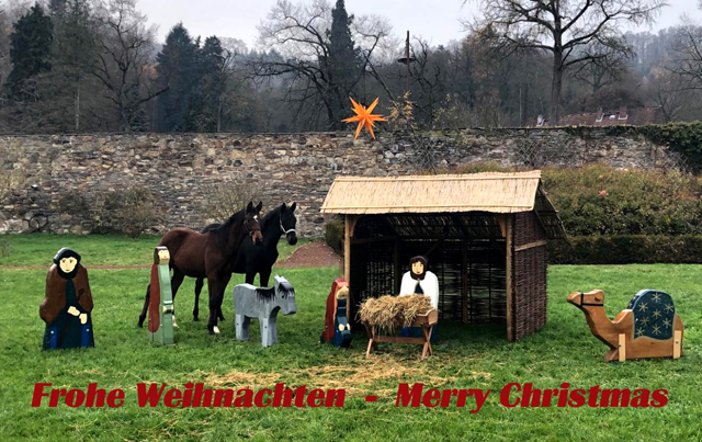 Frohe Weihnachten wnschen alle Langels aus Hmelschenburg - Trakehner Gestt Hmelschenburg - Beate Langels